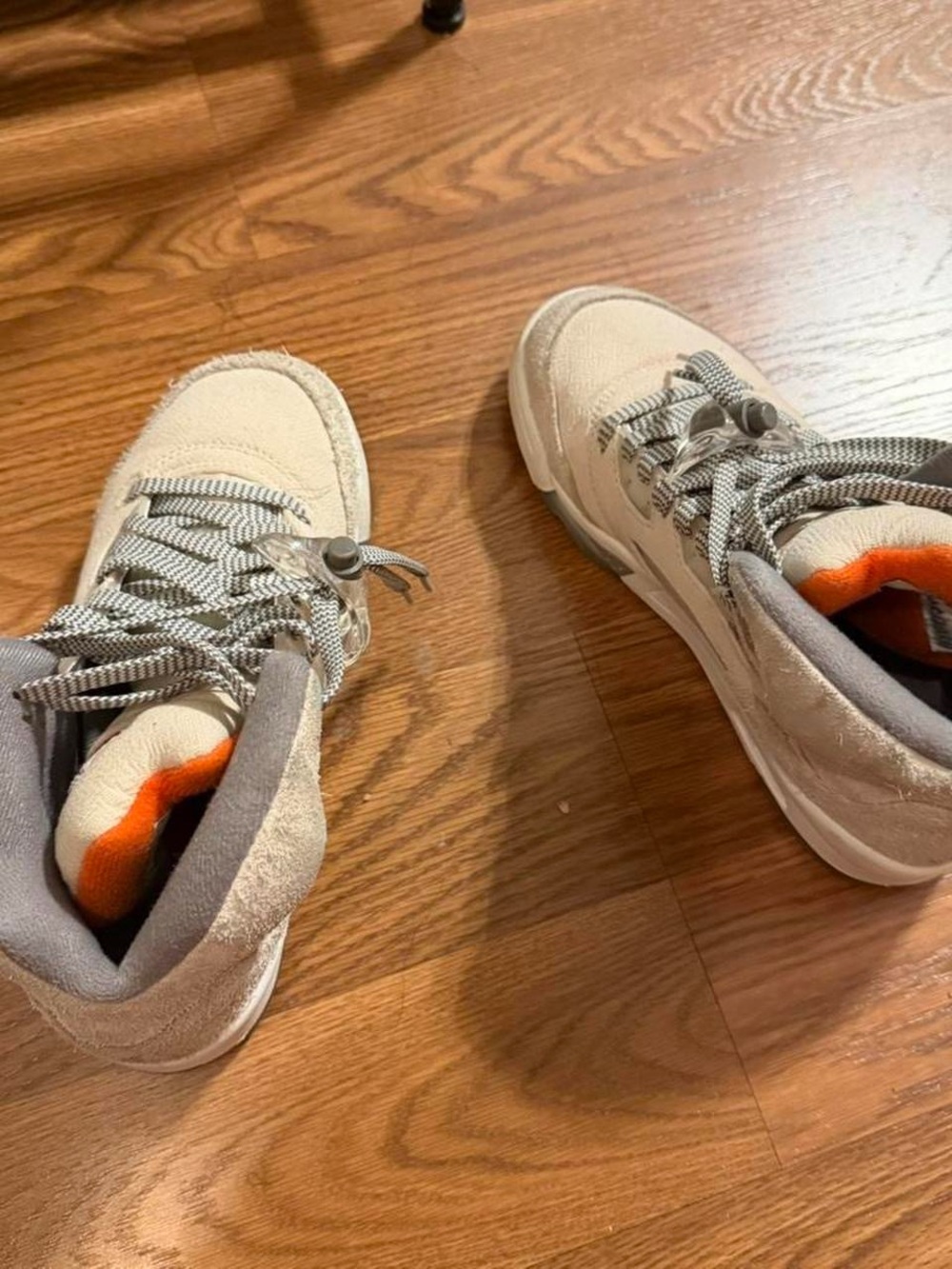 Jordan Kids Beige and Orange Sneakers